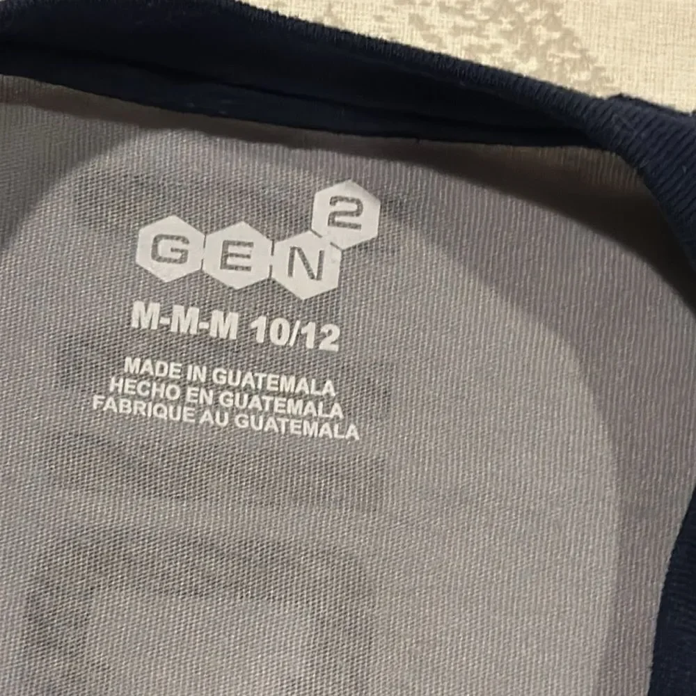 Gen2 Boys Michigan Grey & Navy Blue Raglan Long Sleeve Shirt